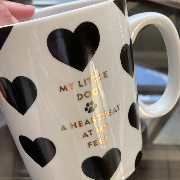 EUC Gold Lettering Dog Ceramic Heart Mug - Picture 3 of 6